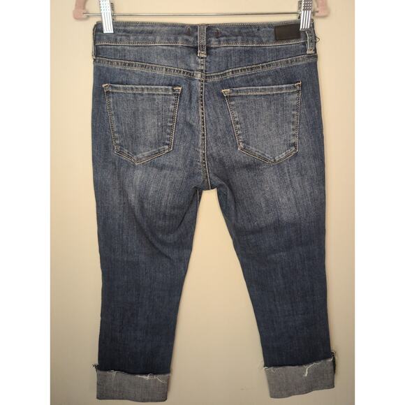 Dear John embroidered floral denim playback cuffed straight leg jeans 27 - Picture 5 of 8